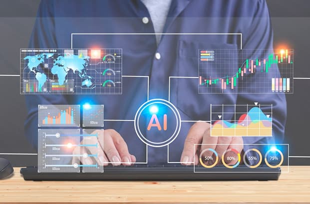 ERP Solutions with AI symbolizing image