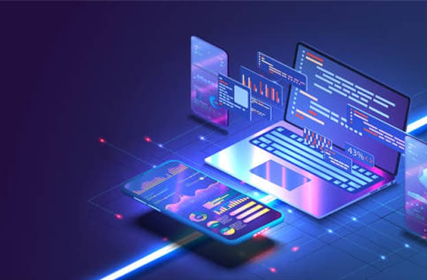 Web and mobile app development illustration