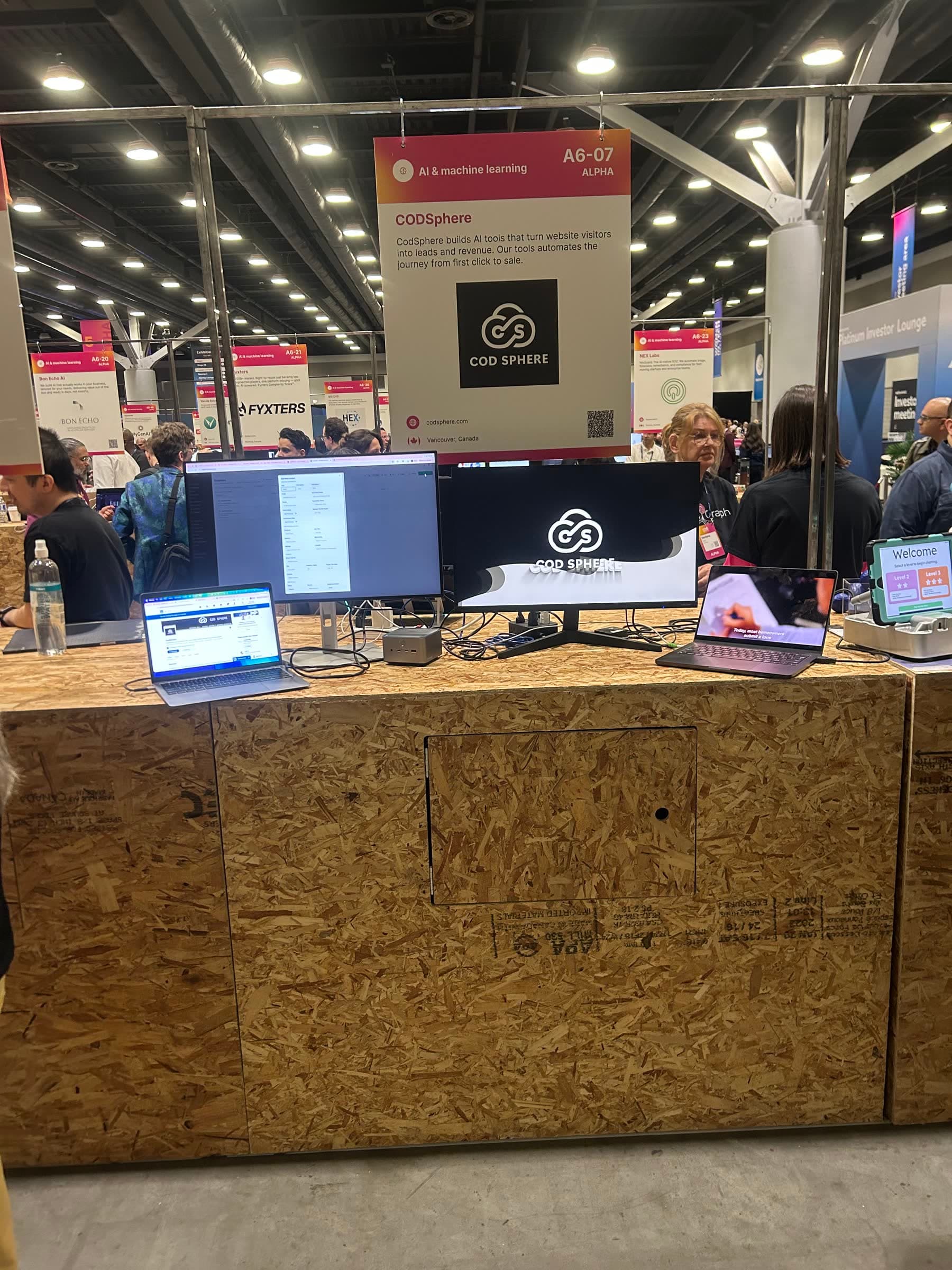 CodSphere booth at Web Summit Vancouver 2025
