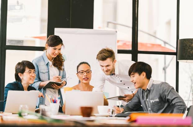 CodSphere app development team engaged in group discussion